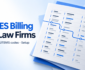 LEDES billing for law firms illustrated as structured invoice fields with validation path